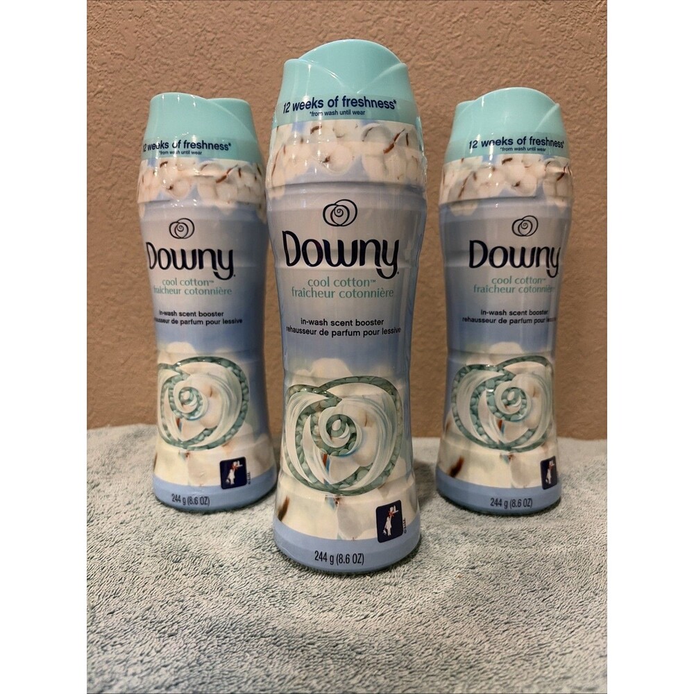 3 Pack Downy Cool Cotton In Wash Scent Booster Beads 12 Weeks Freshness 8.6oz